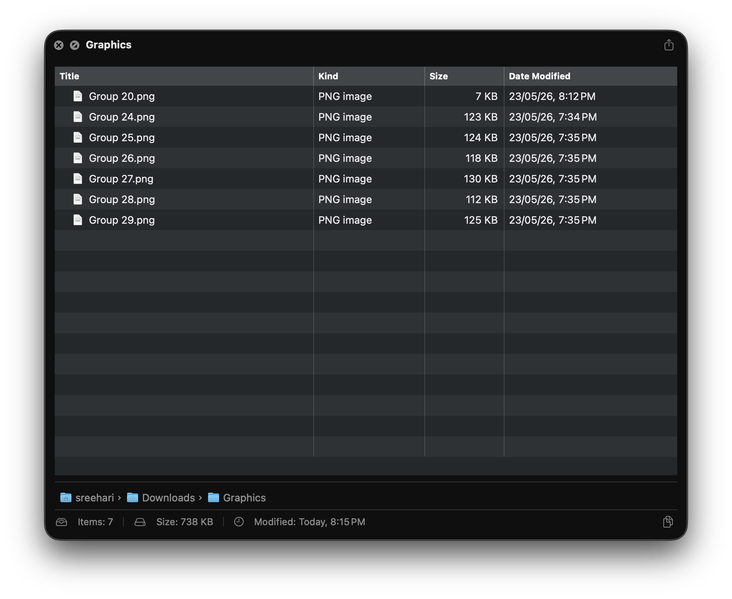 FolderPlus Finder-style tree view of a folder